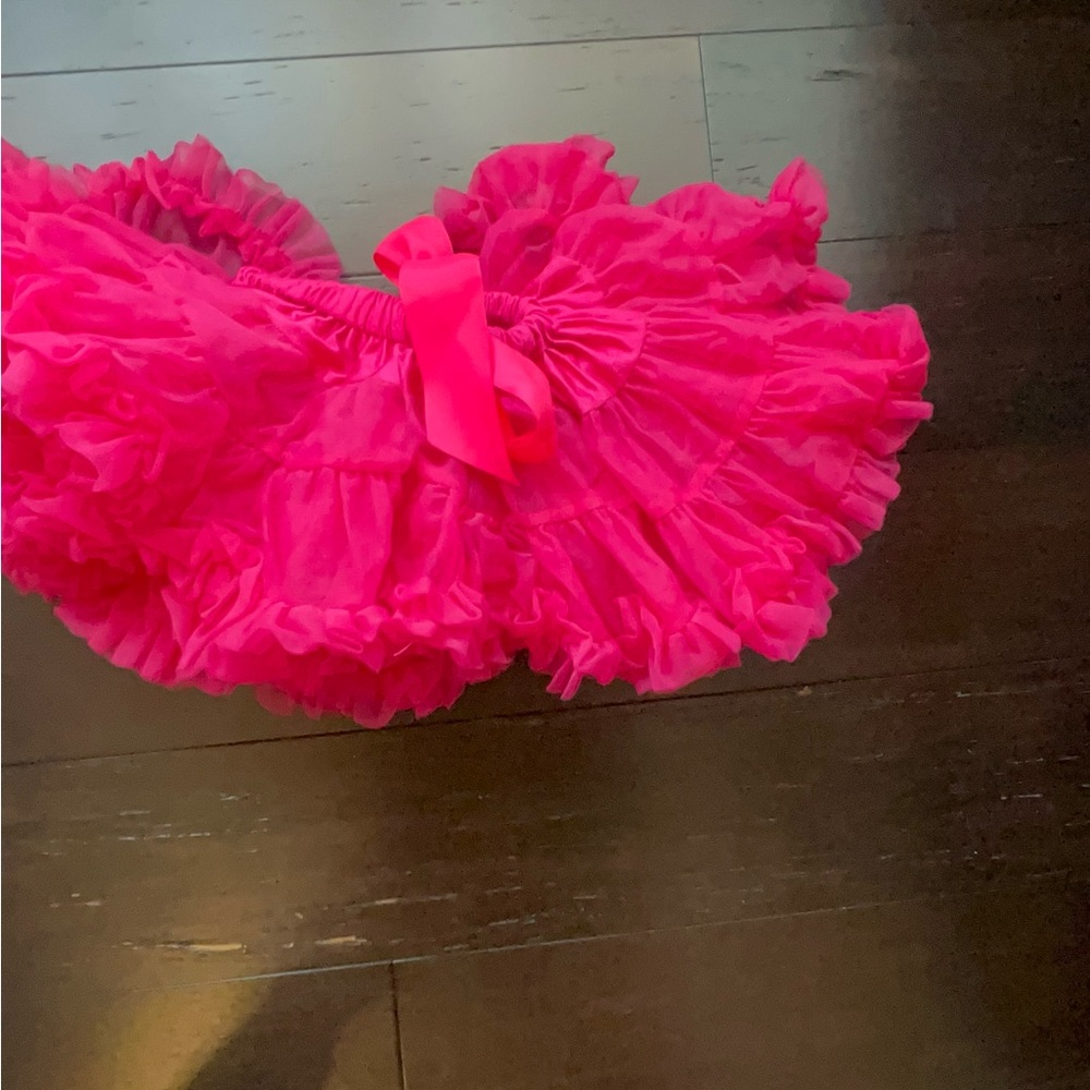 Bright Pink Ruffled Skirt